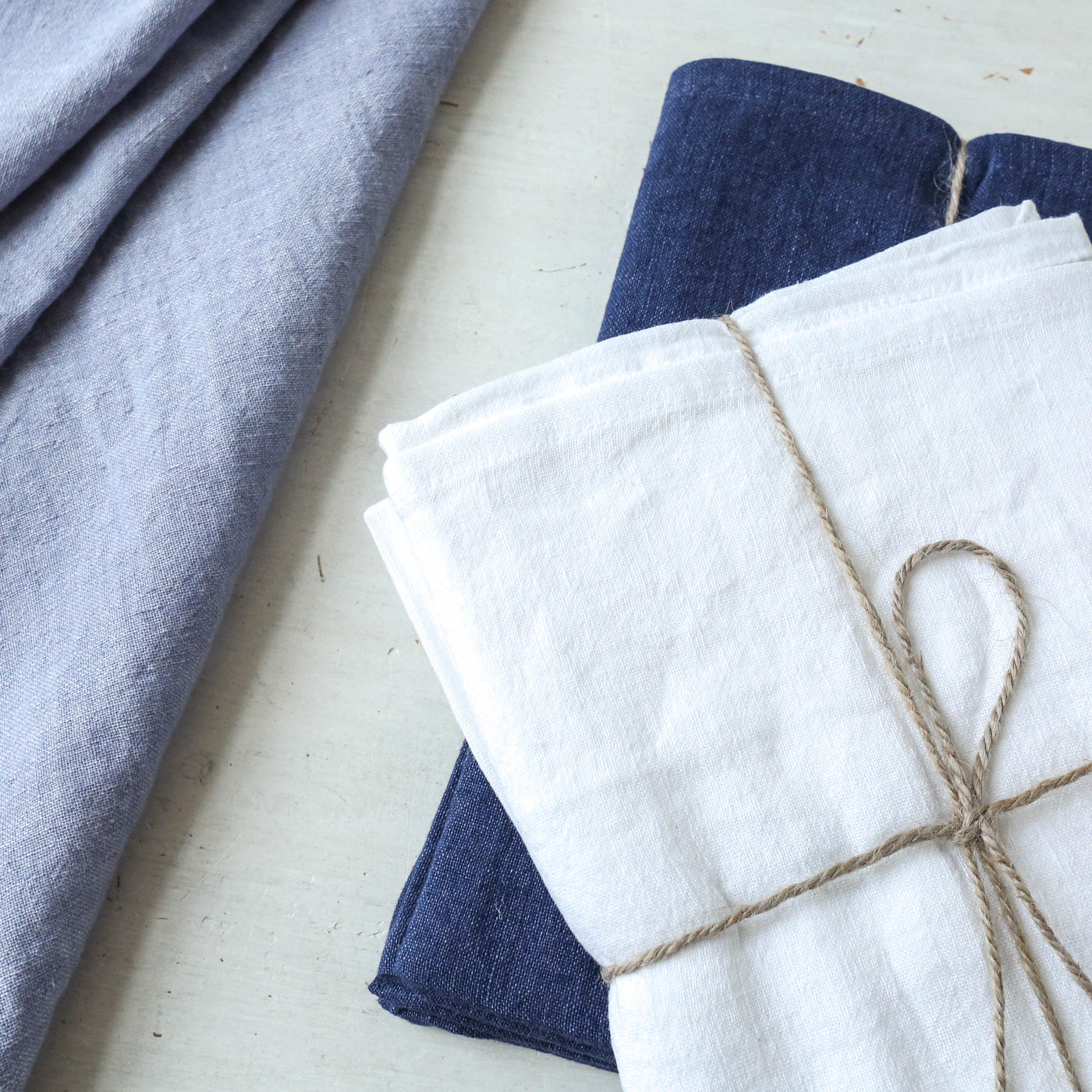 Pair Of Linen Tea Towels