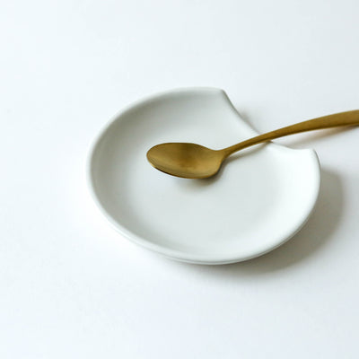 Stoneware Spoon Rest - White