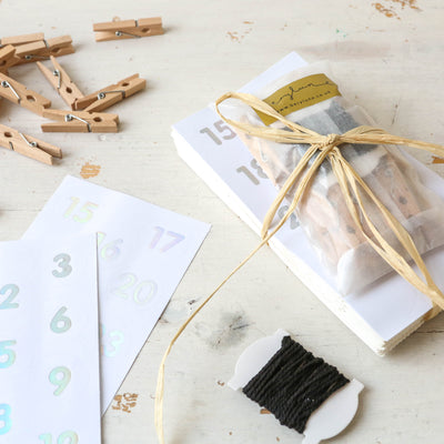 DIY Hanging Advent Calendar Kit - White