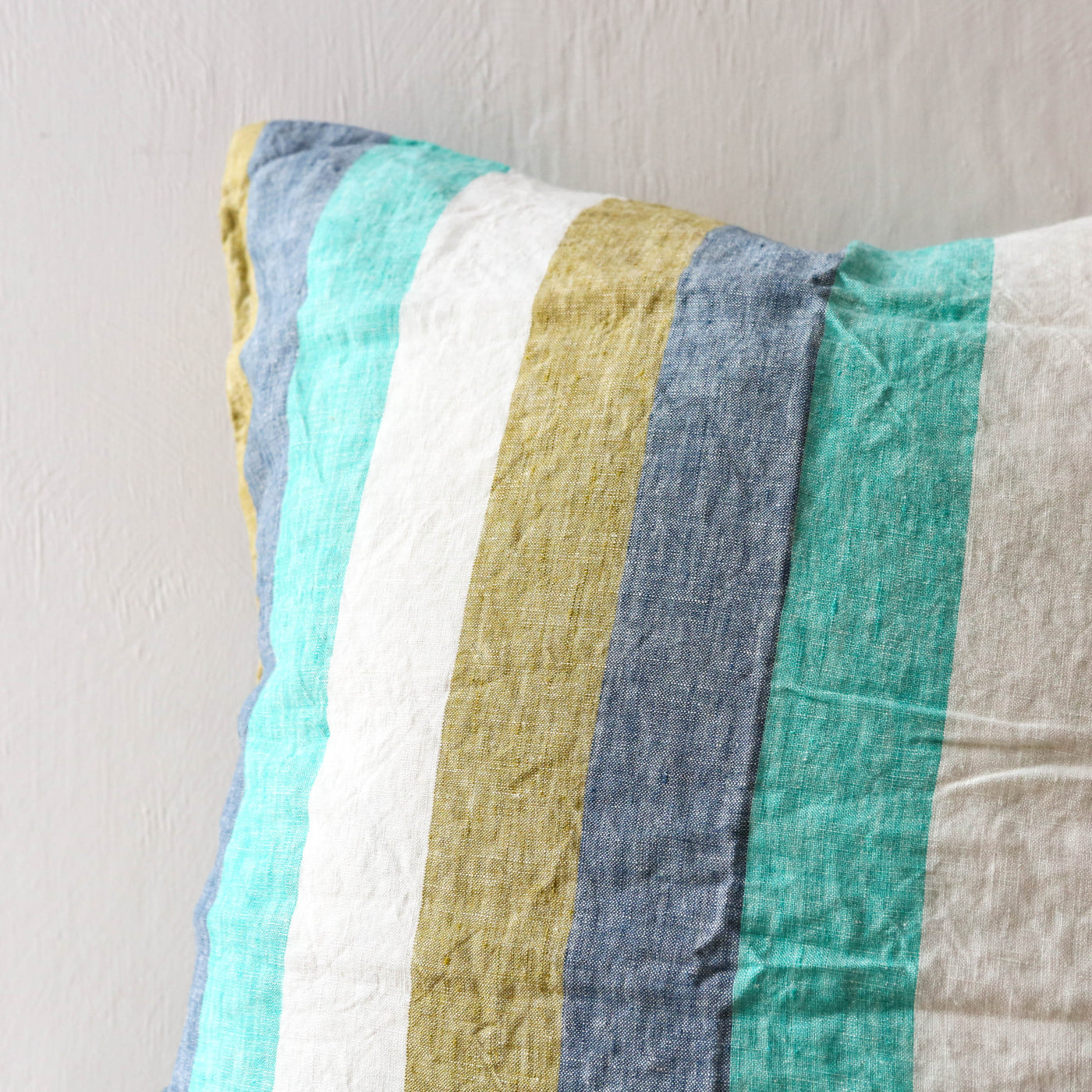 'Lagoon Stripe' Linen Cushion Cover