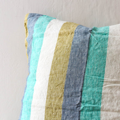 SALE 'Lagoon Stripe' Linen Cushion Cover