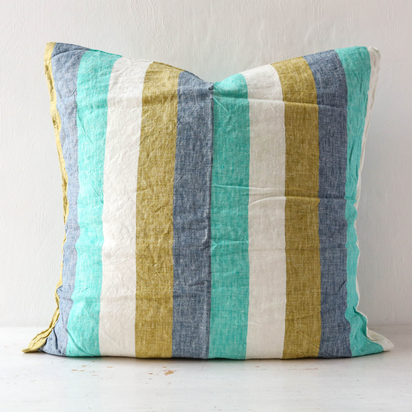SALE 'Lagoon Stripe' Linen Cushion Cover