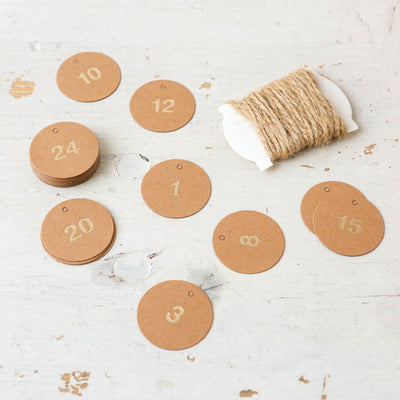 Numbered Advent Gift Tags