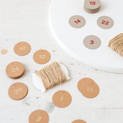 Numbered Advent Gift Tags
