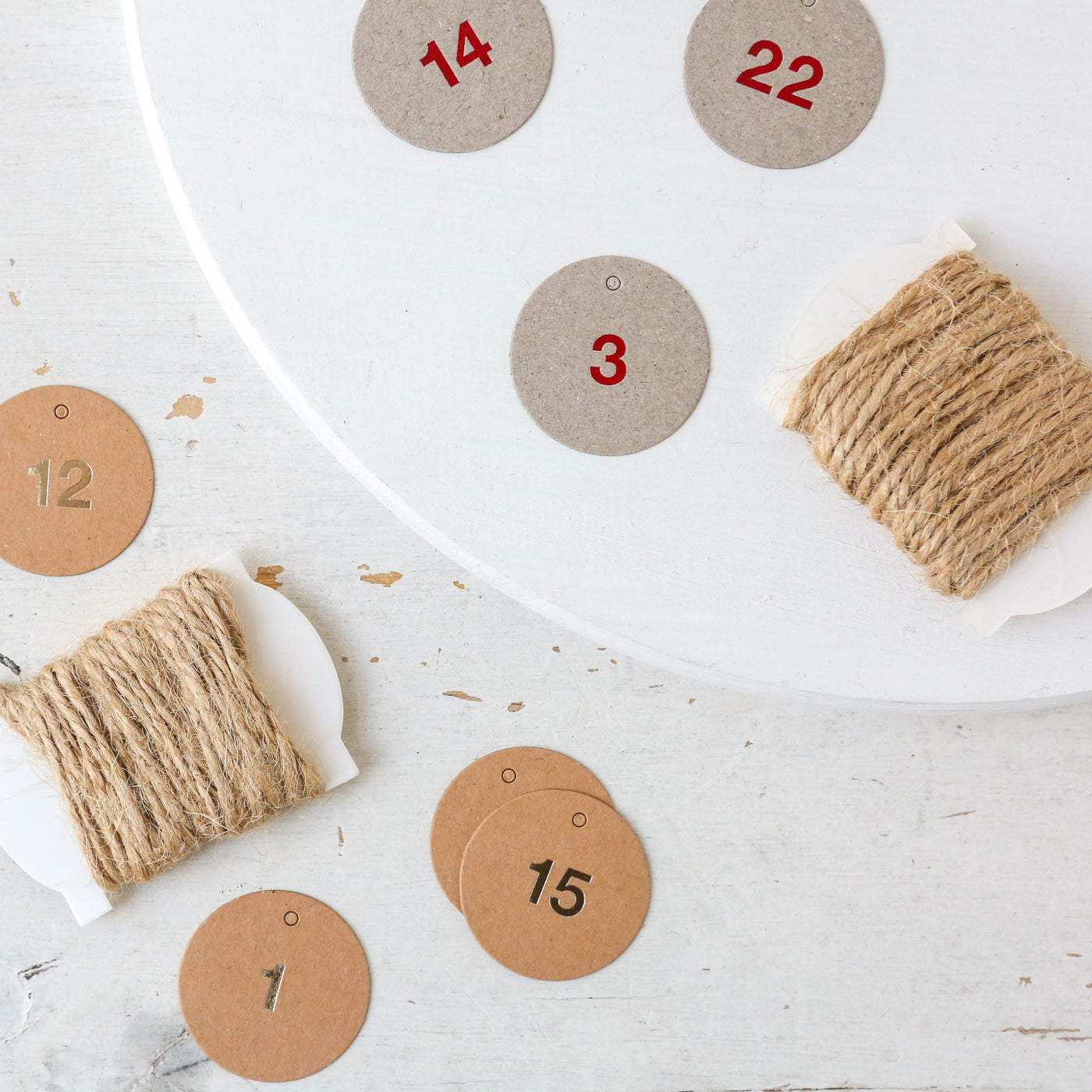 Numbered Advent Gift Tags
