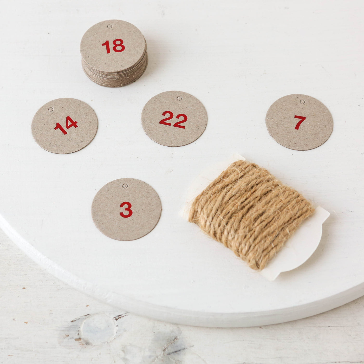 Numbered Advent Gift Tags