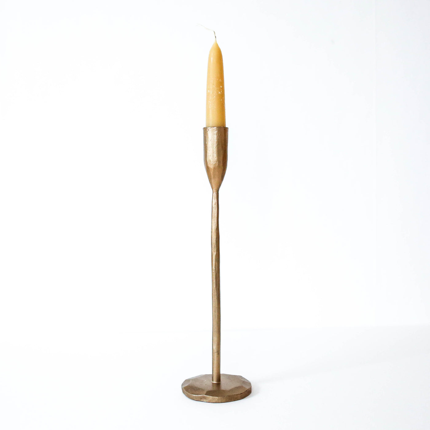 Mbata Antique Brass Candlestick - Medium