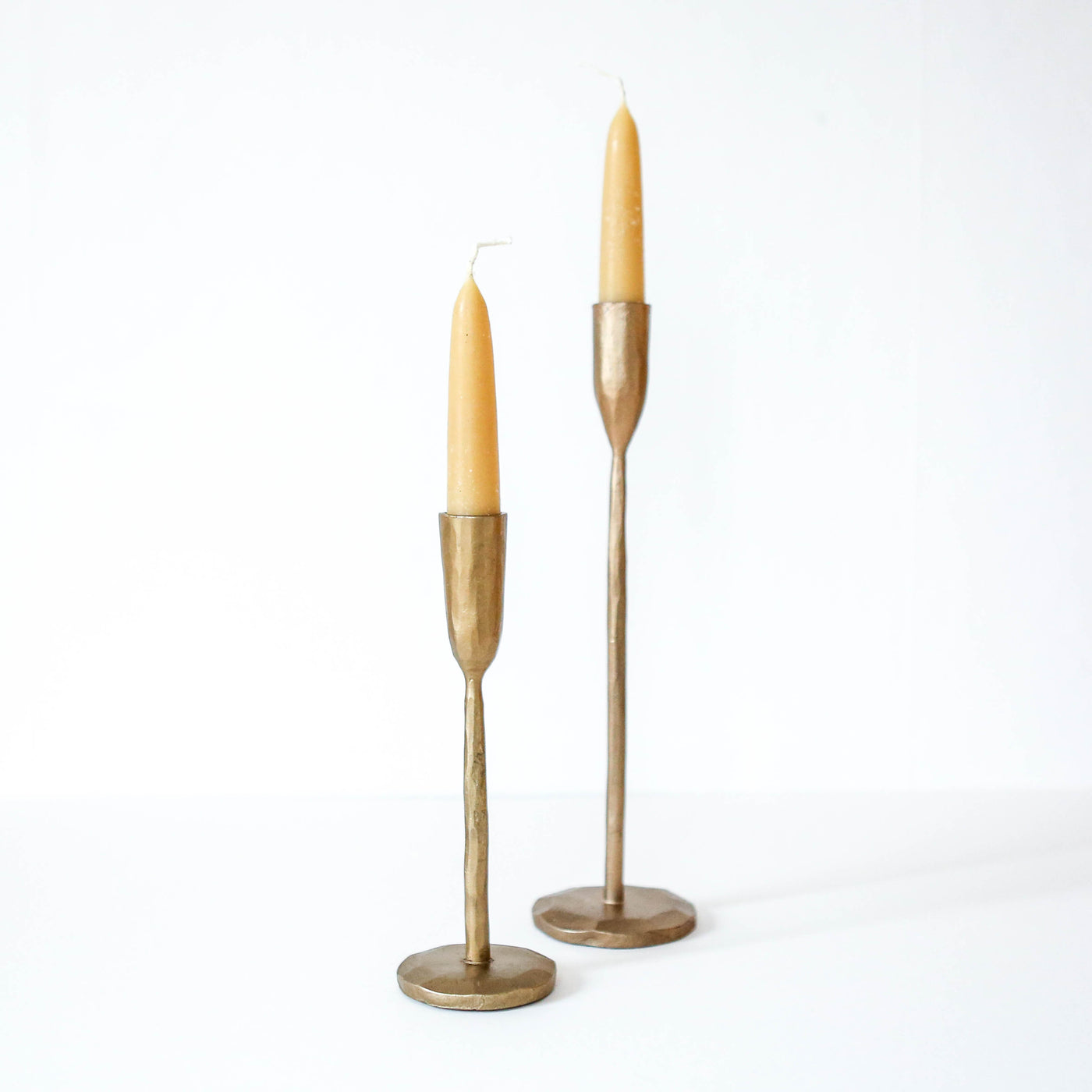 Mbata Antique Brass Candlestick - Small