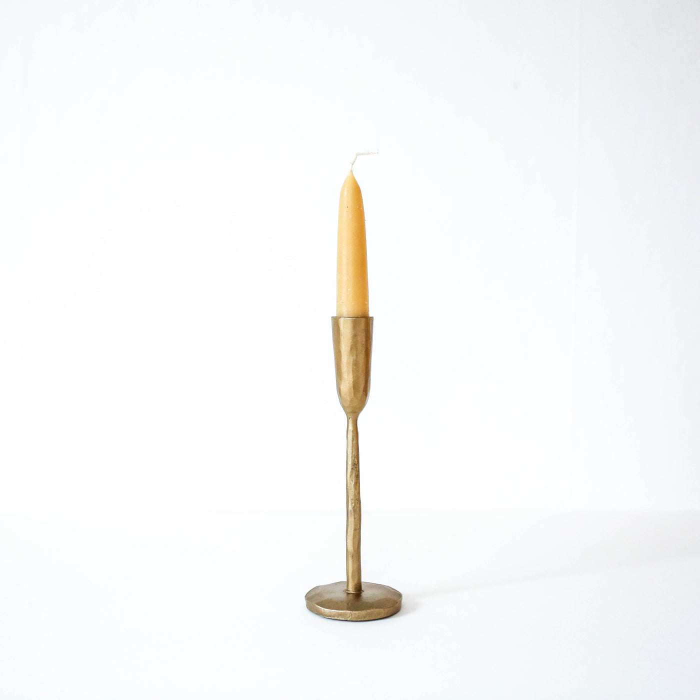 Mbata Antique Brass Candlestick - Small