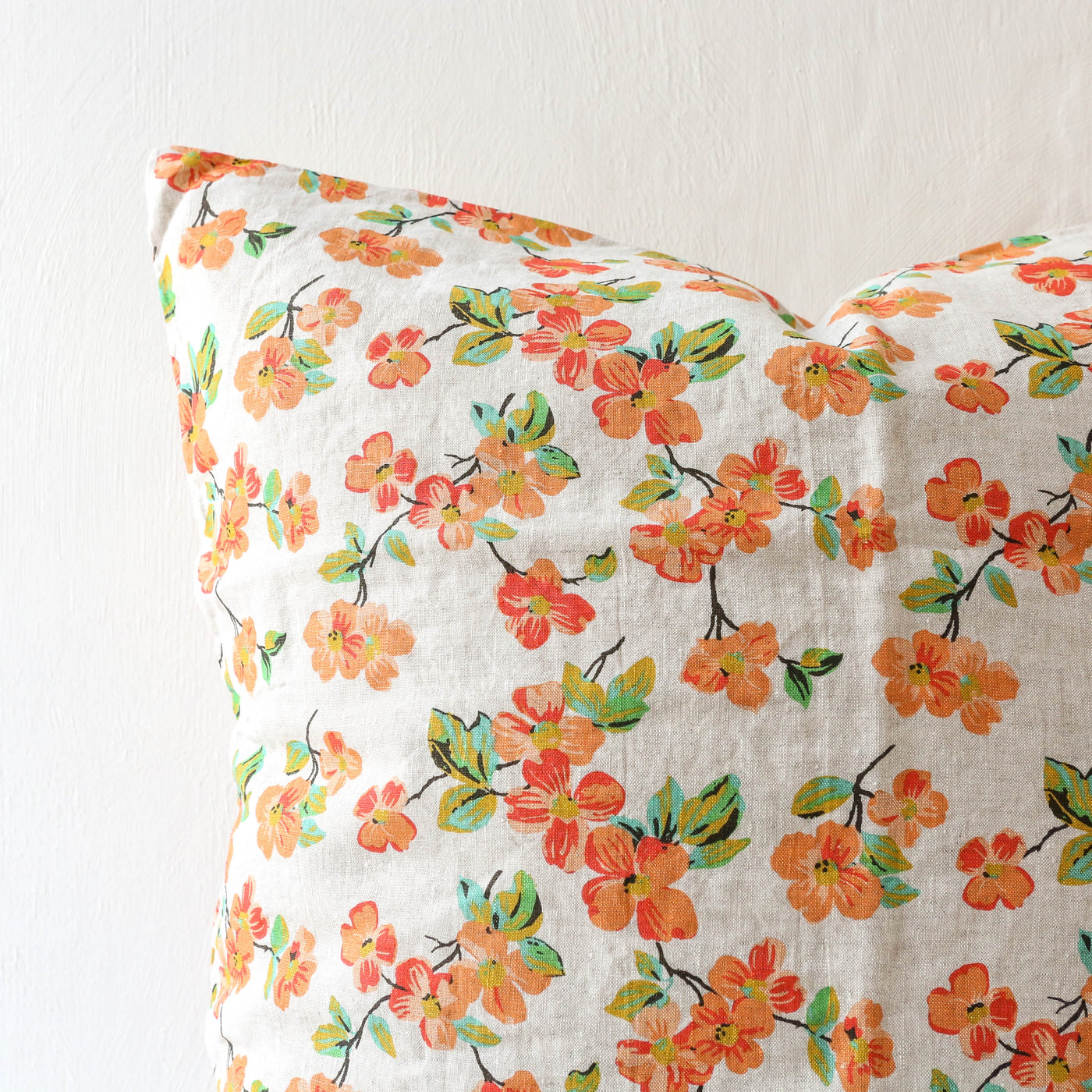 'Elma's Floral' Linen Cushion Cover