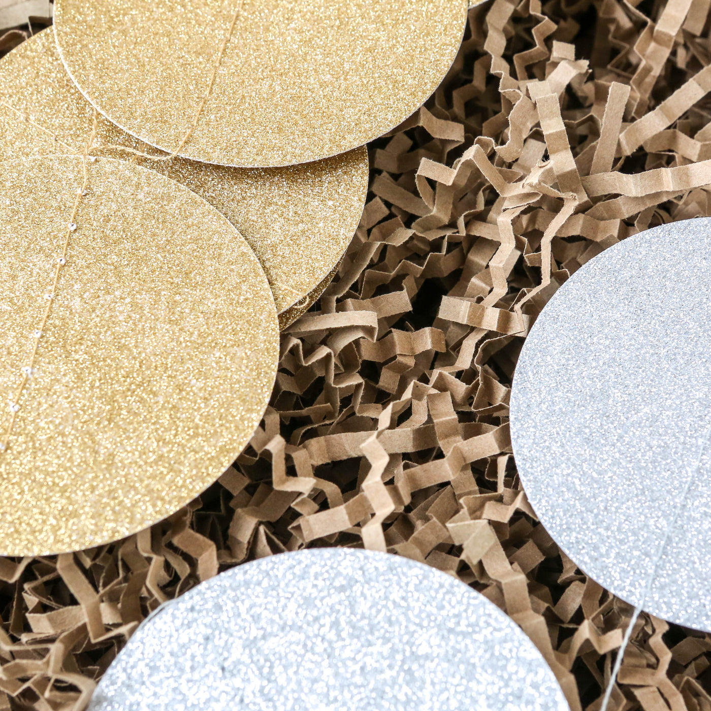 1.7m Glittery Paper Disc Garland - Large