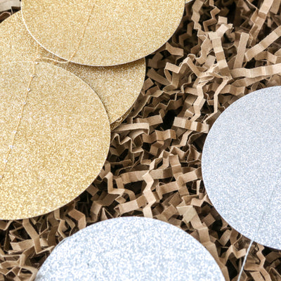 1.7m Glittery Paper Disc Garland - Large