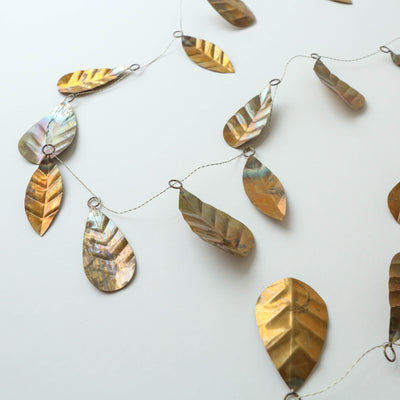 Golden Leaf Wire Garland - 1.5m