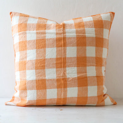 'Peaches and Cream' Linen Cushion Cover