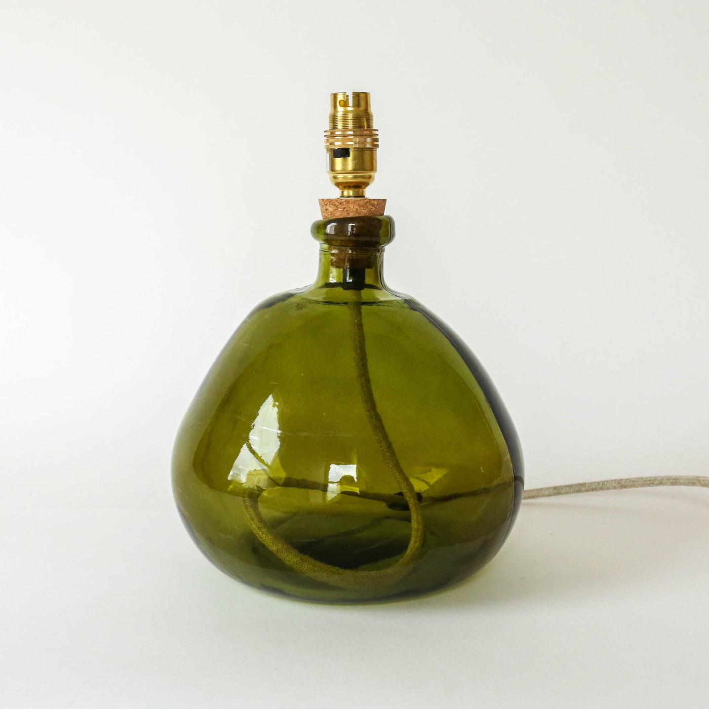 Recycled Glass Irregular Shape Lamp Base  - Medium