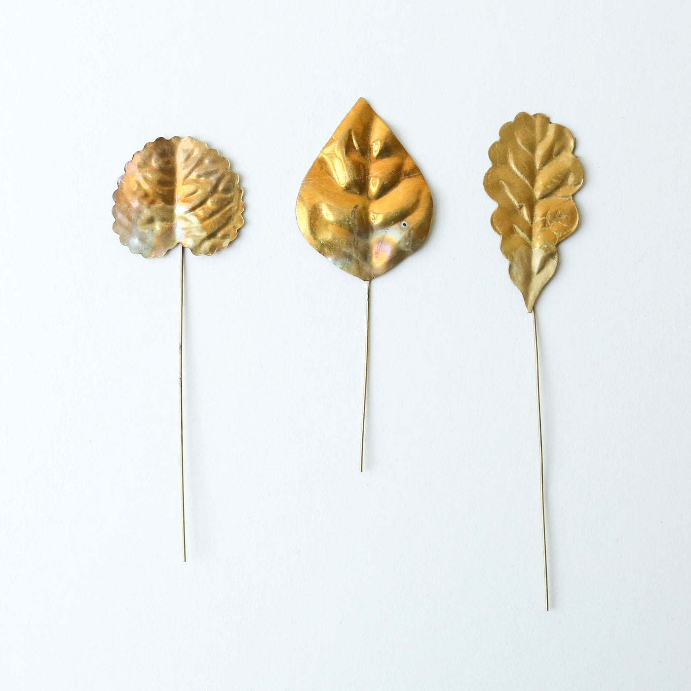 Small Brass Leaf Decorations - Assorted Leaves