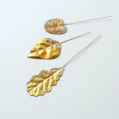 Small Brass Leaf Decorations - Assorted Leaves