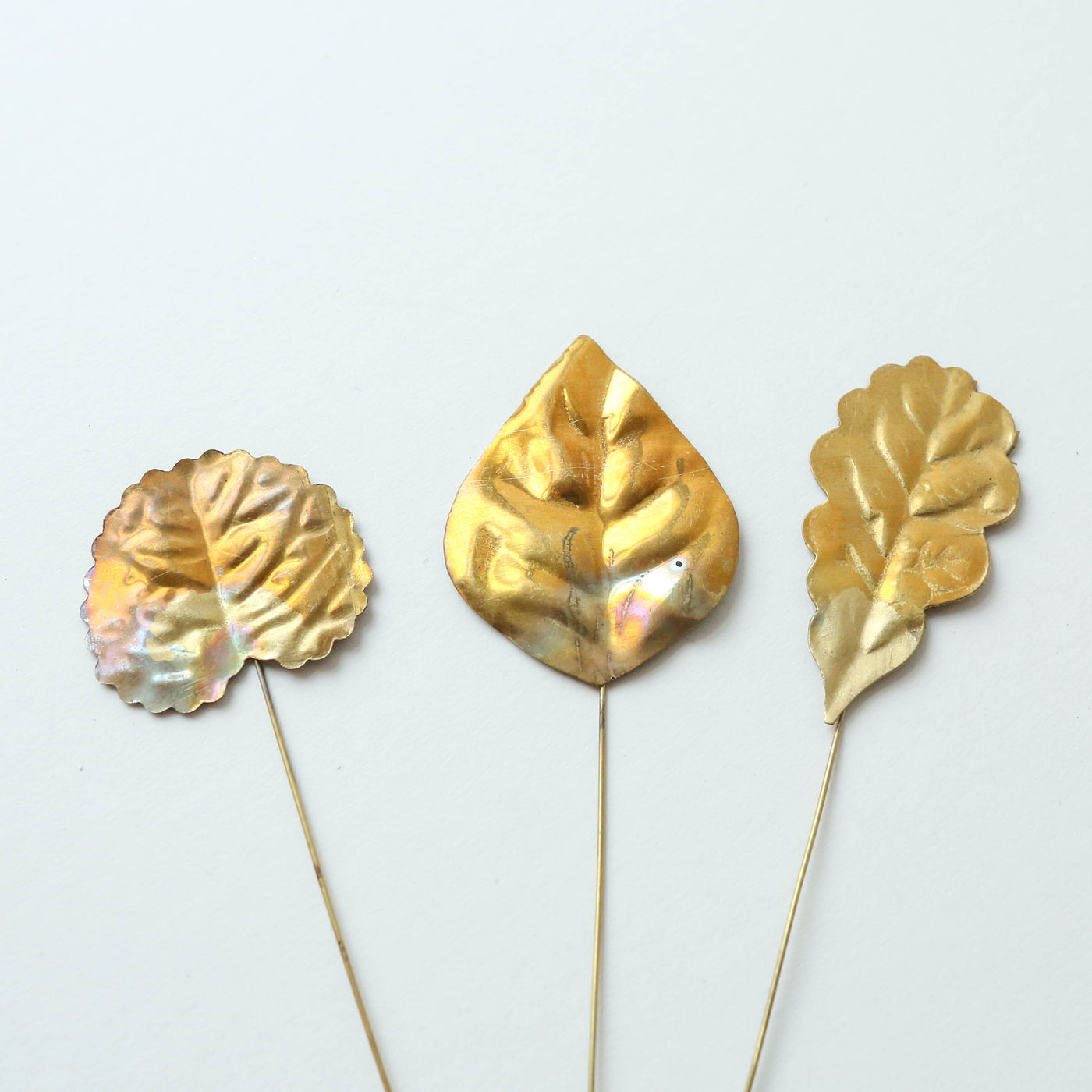 Small Brass Leaf Decorations - Assorted Leaves