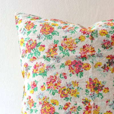 'Wilma Floral' Linen Cushion Cover