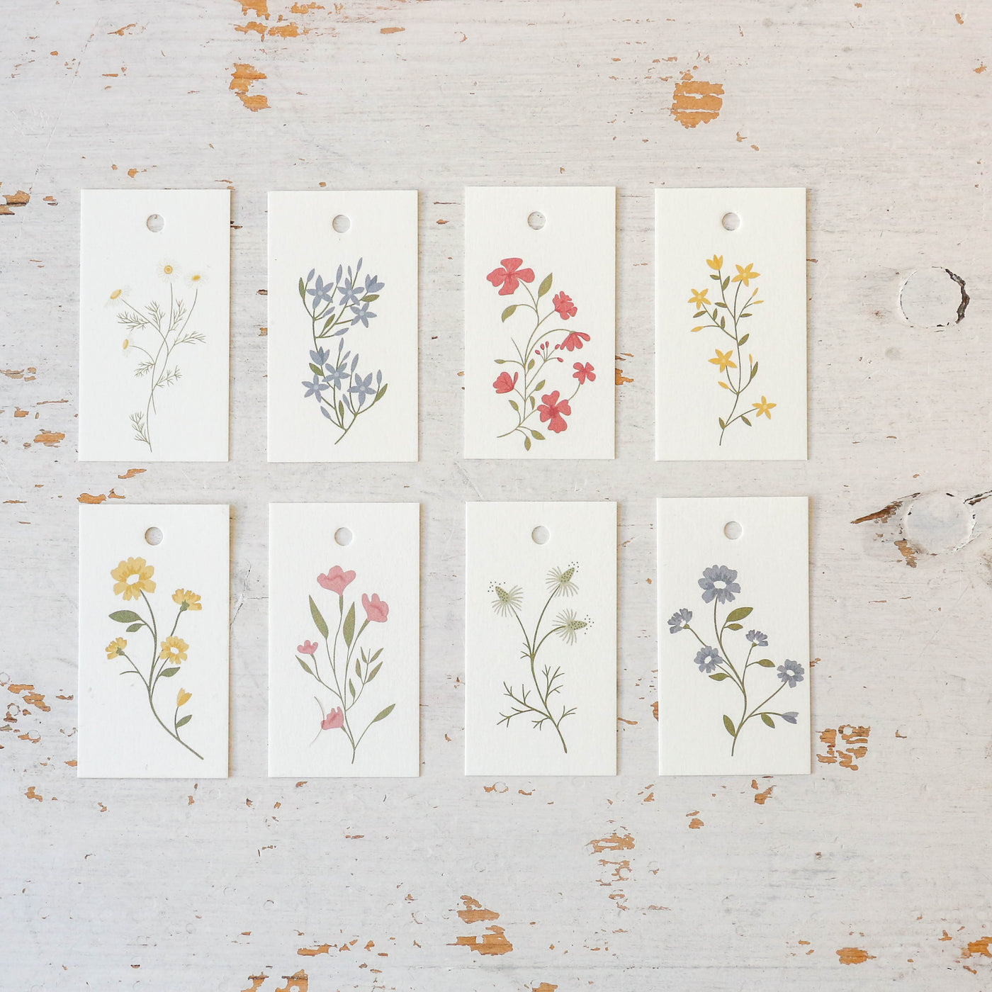 Pack of 8 Floral Gift Tags