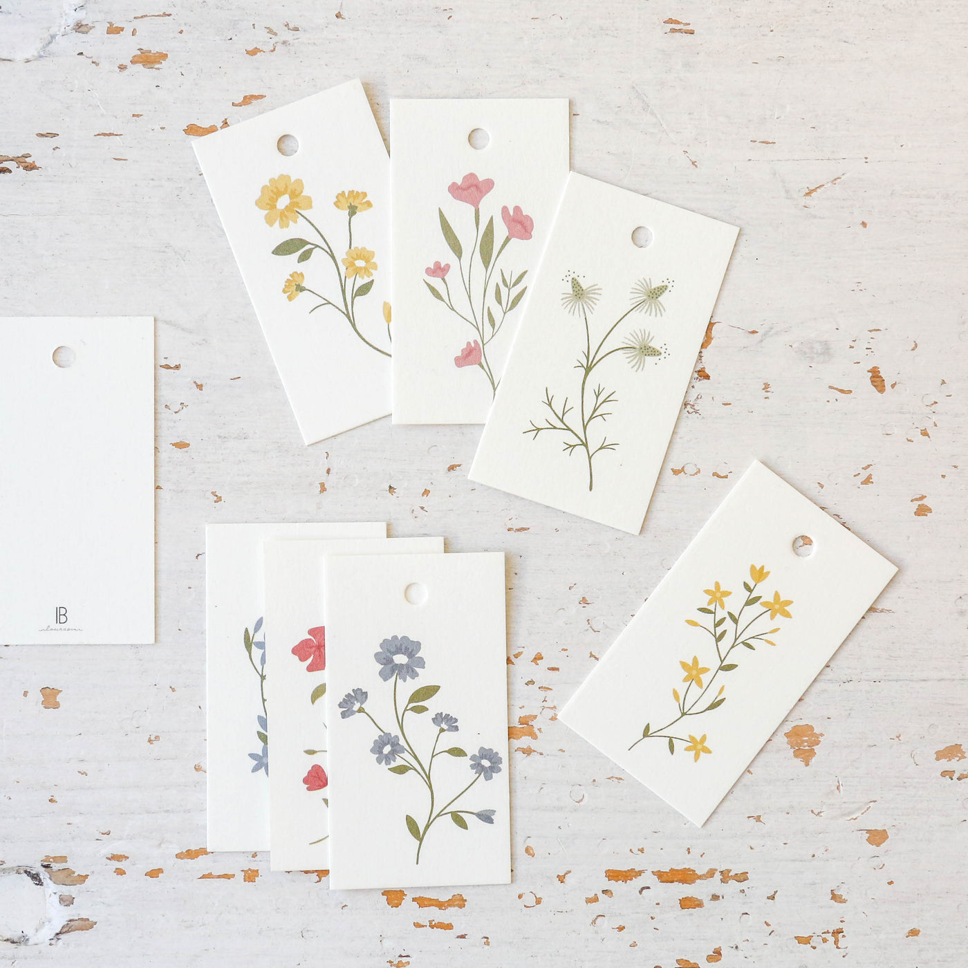 Pack of 8 Floral Gift Tags