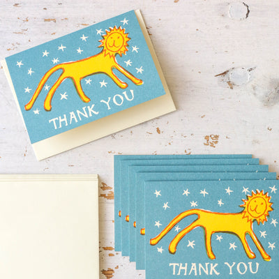 Pack of 6 Small Thank You Cards