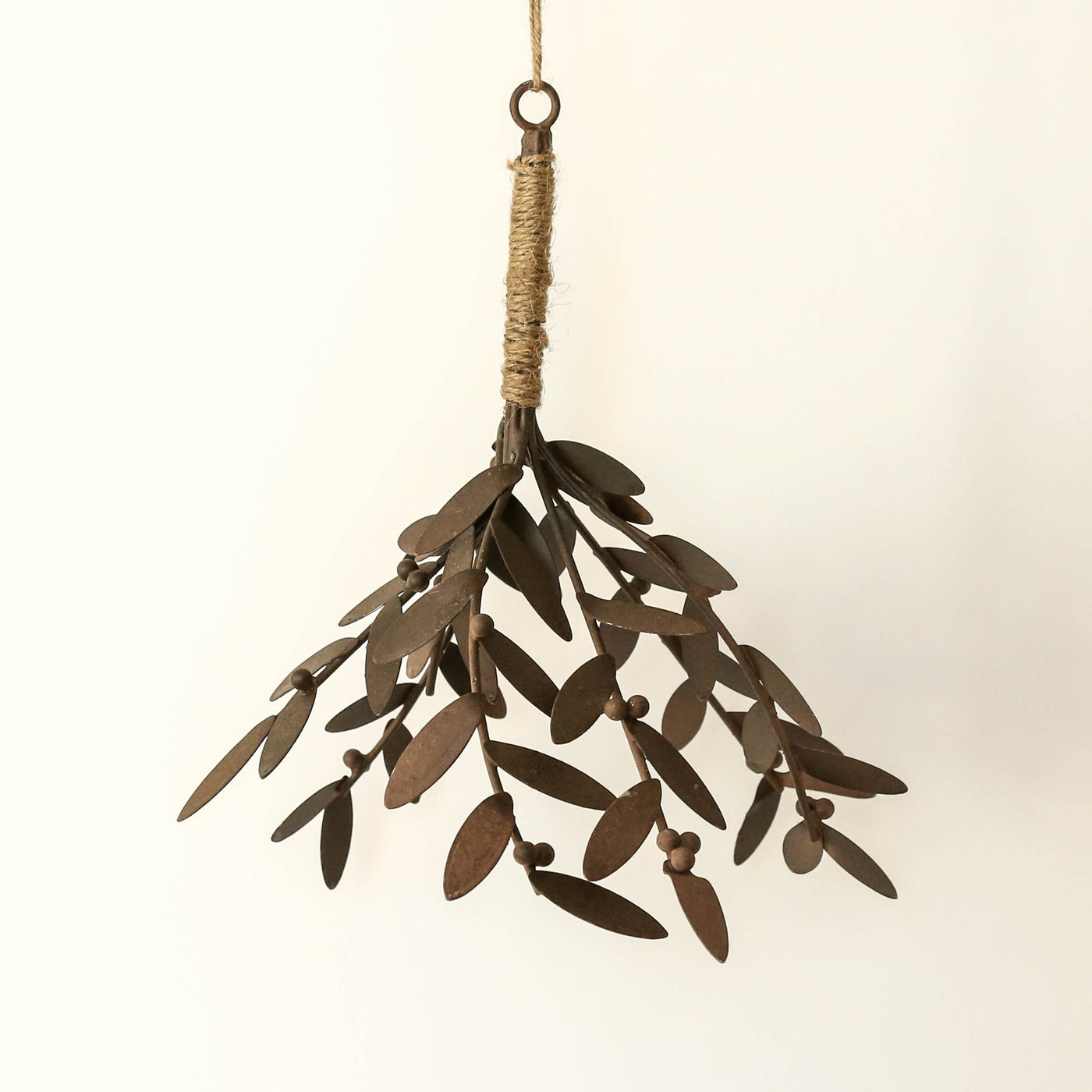 Bunch of Metal Mistletoe Hanging Christmas Decoration - Antique Bronze