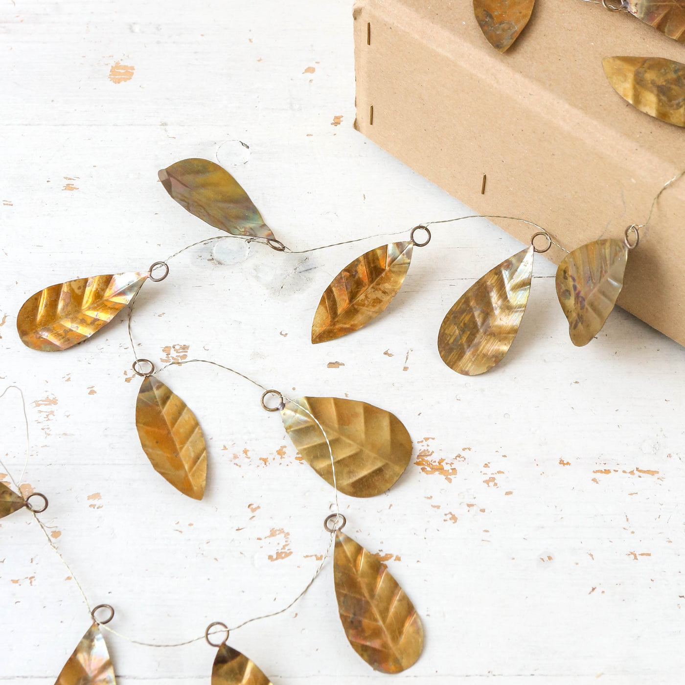 Golden Leaf Wire Garland - 1.5m