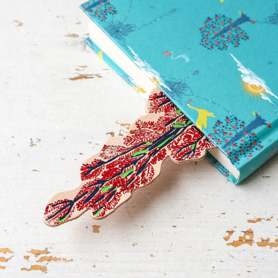 Tree Hugger Leather Bookmark
