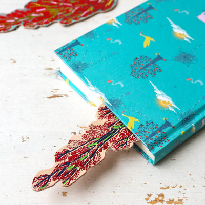 Tree Hugger Leather Bookmark
