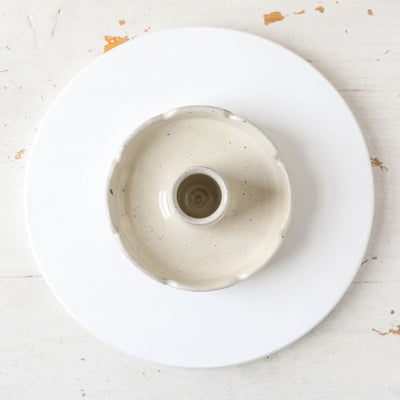 Earth Flower Stoneware Candle Holder