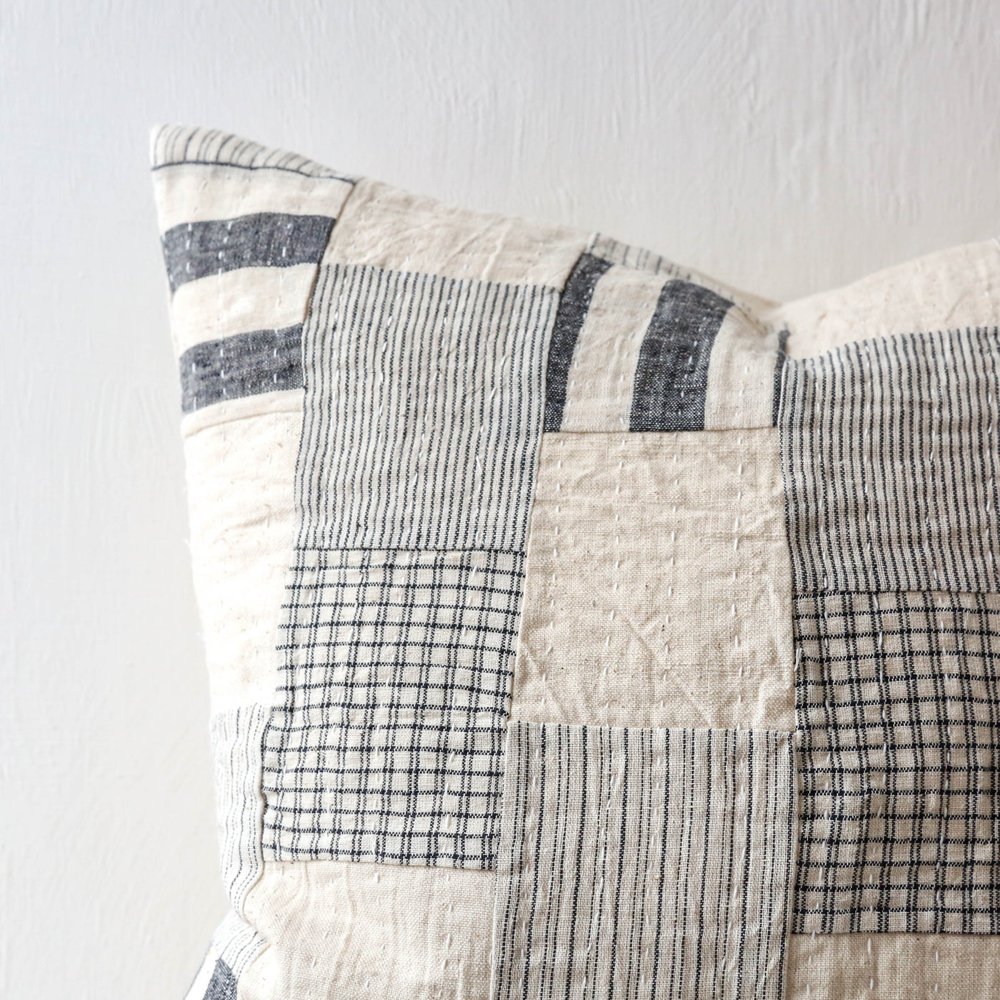 Patch Cotton Cushion Cover -  Irregular