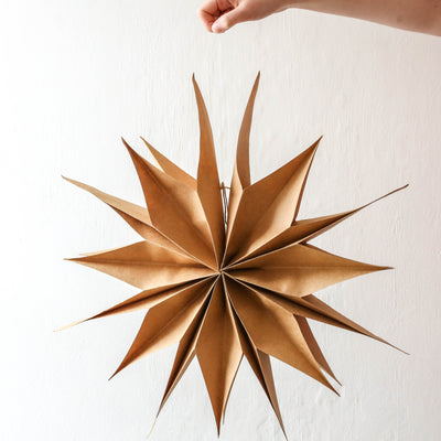 50cm 'Capella' Paper Star - Natural