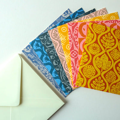 Patterned Cards by Peggy Angus - Set of 8