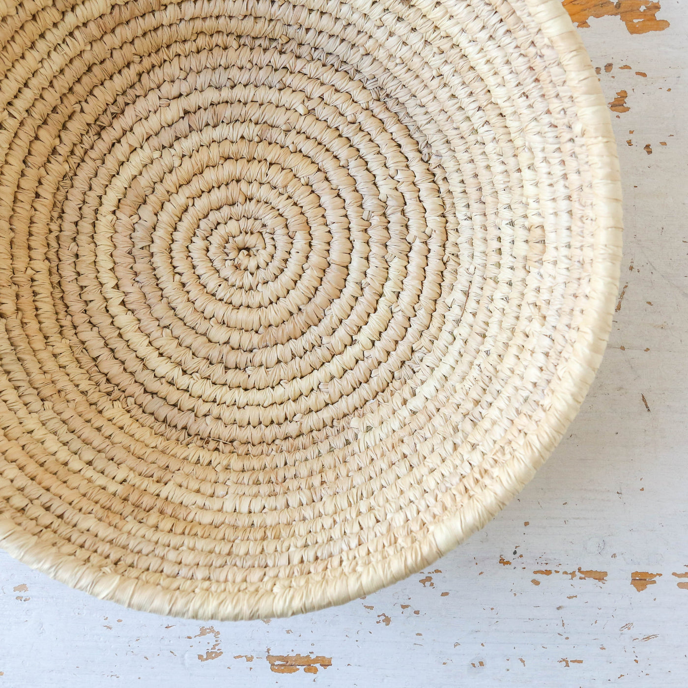 Woven Palm Leaf Bread Basket