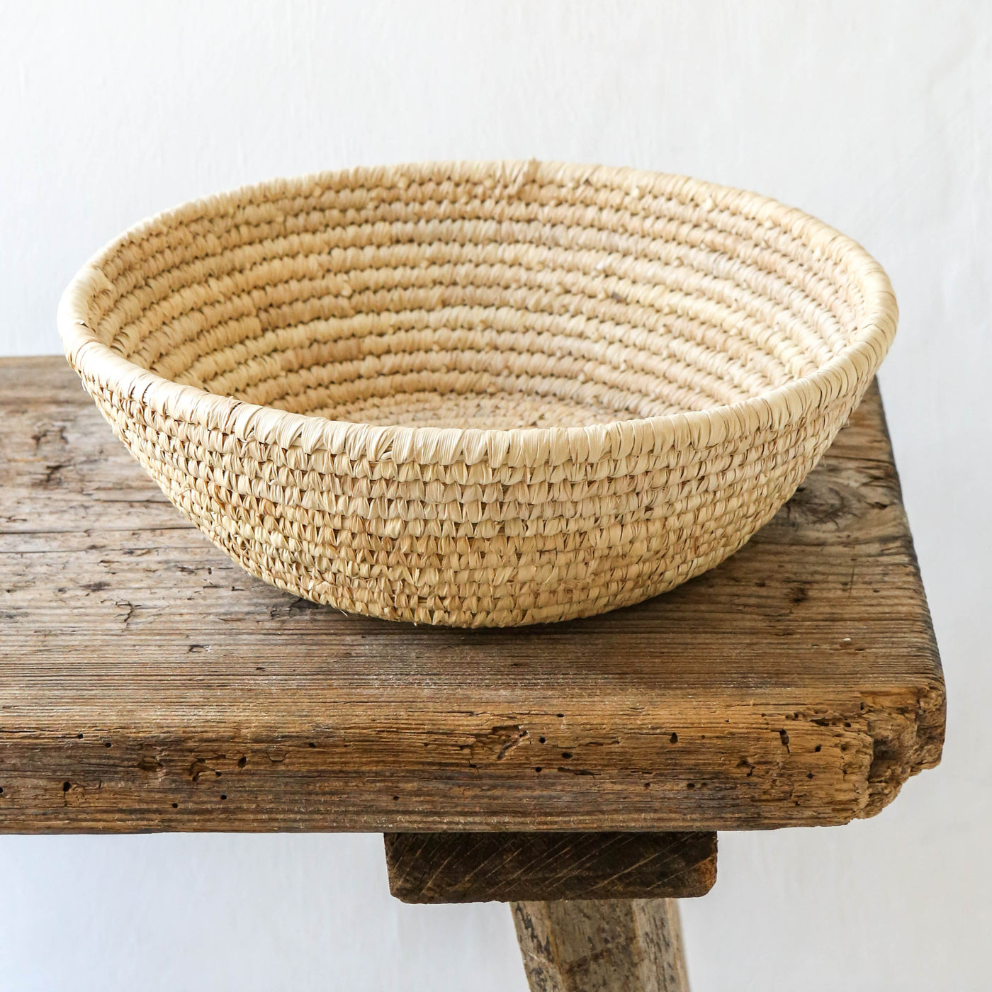 Woven Palm Leaf Bread Basket