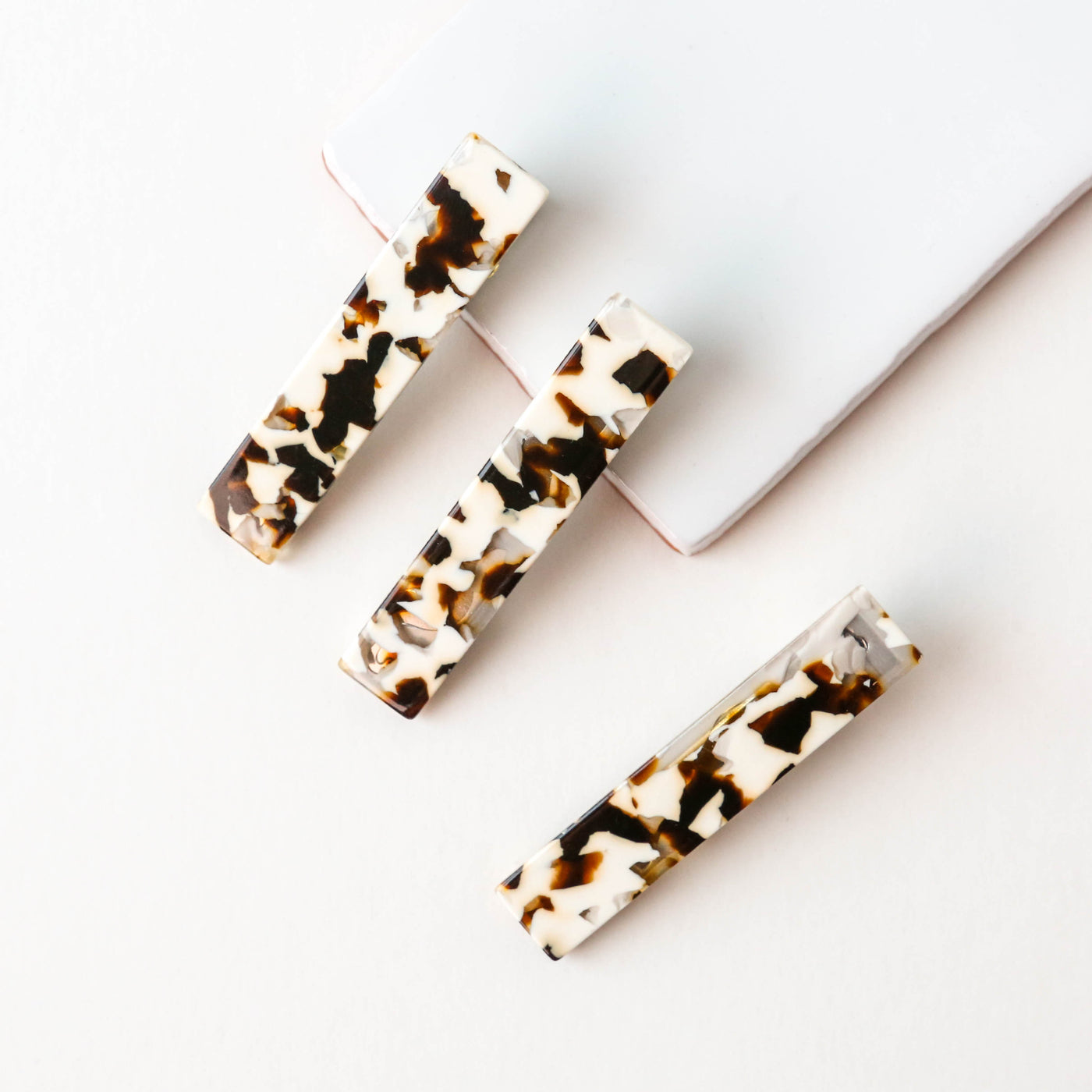 'Flora' Hair Clip Trio in Coco Cream