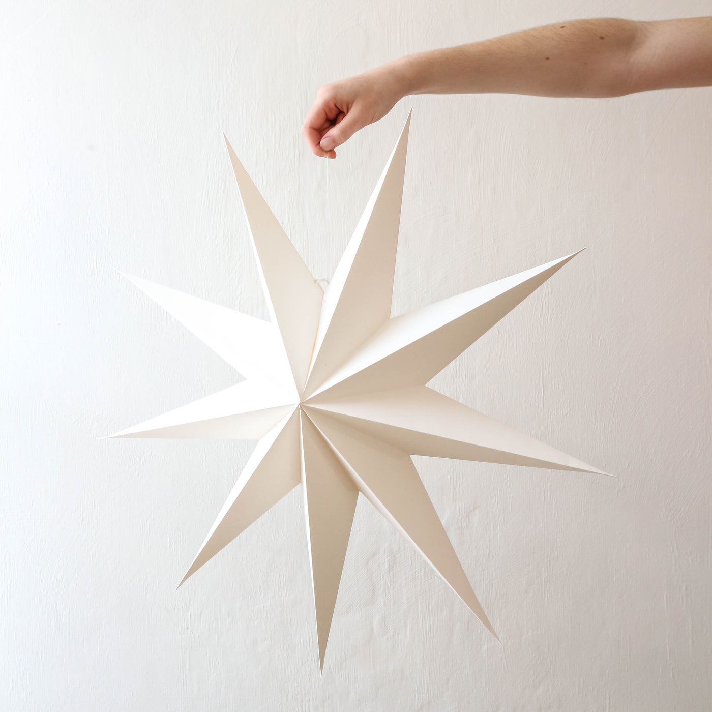 60cm Hanging Paper Star - White