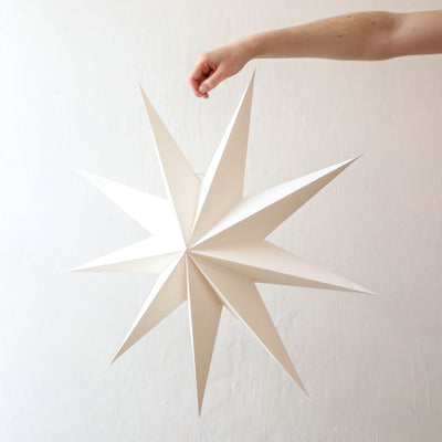 60cm Hanging Paper Star - White