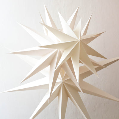 60cm Hanging Paper Star - White
