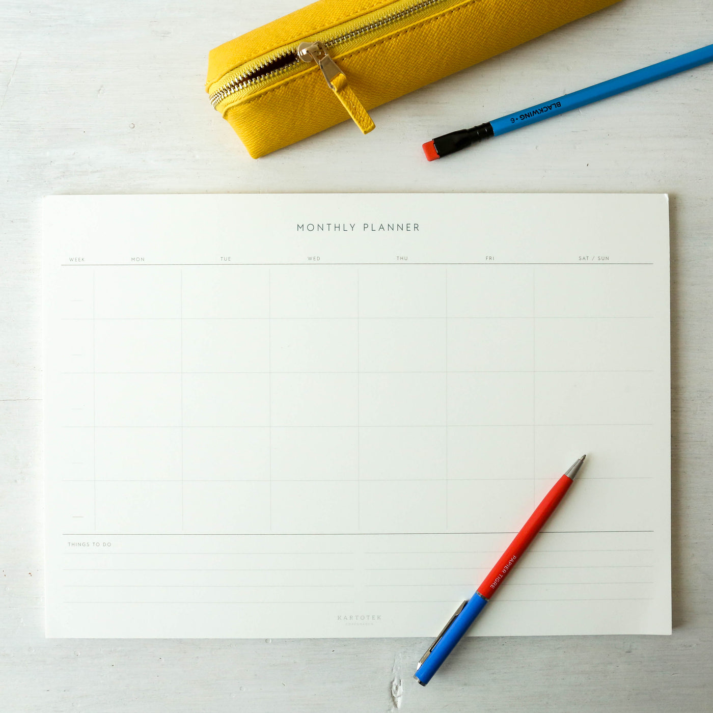 Monthly Desk Planner Pad