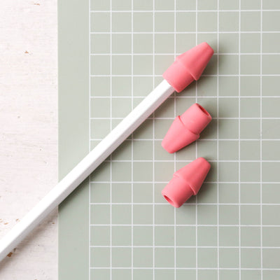 Pink Pencil Top Erasers x 3