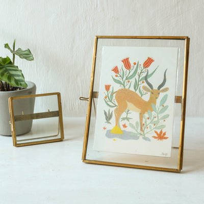 Standing Brass Frame 13 x 18cm