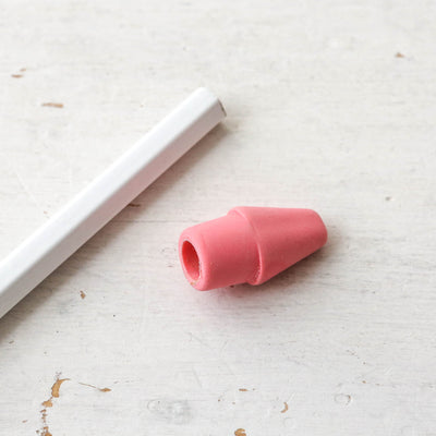 Pink Pencil Top Erasers x 3