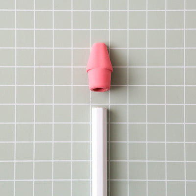 Pink Pencil Top Erasers x 3