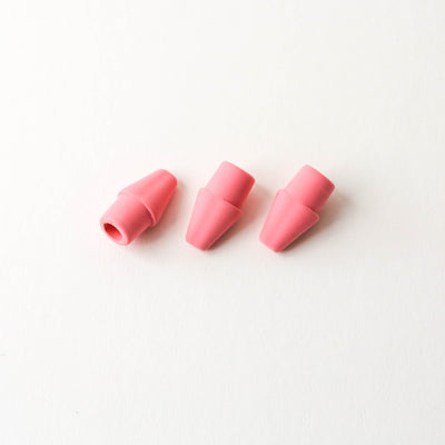 Pink Pencil Top Erasers x 3