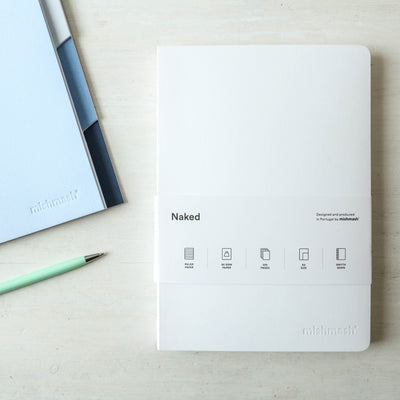 A5 Naked Ruled Notepad - White