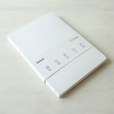 A5 Naked Ruled Notepad - White