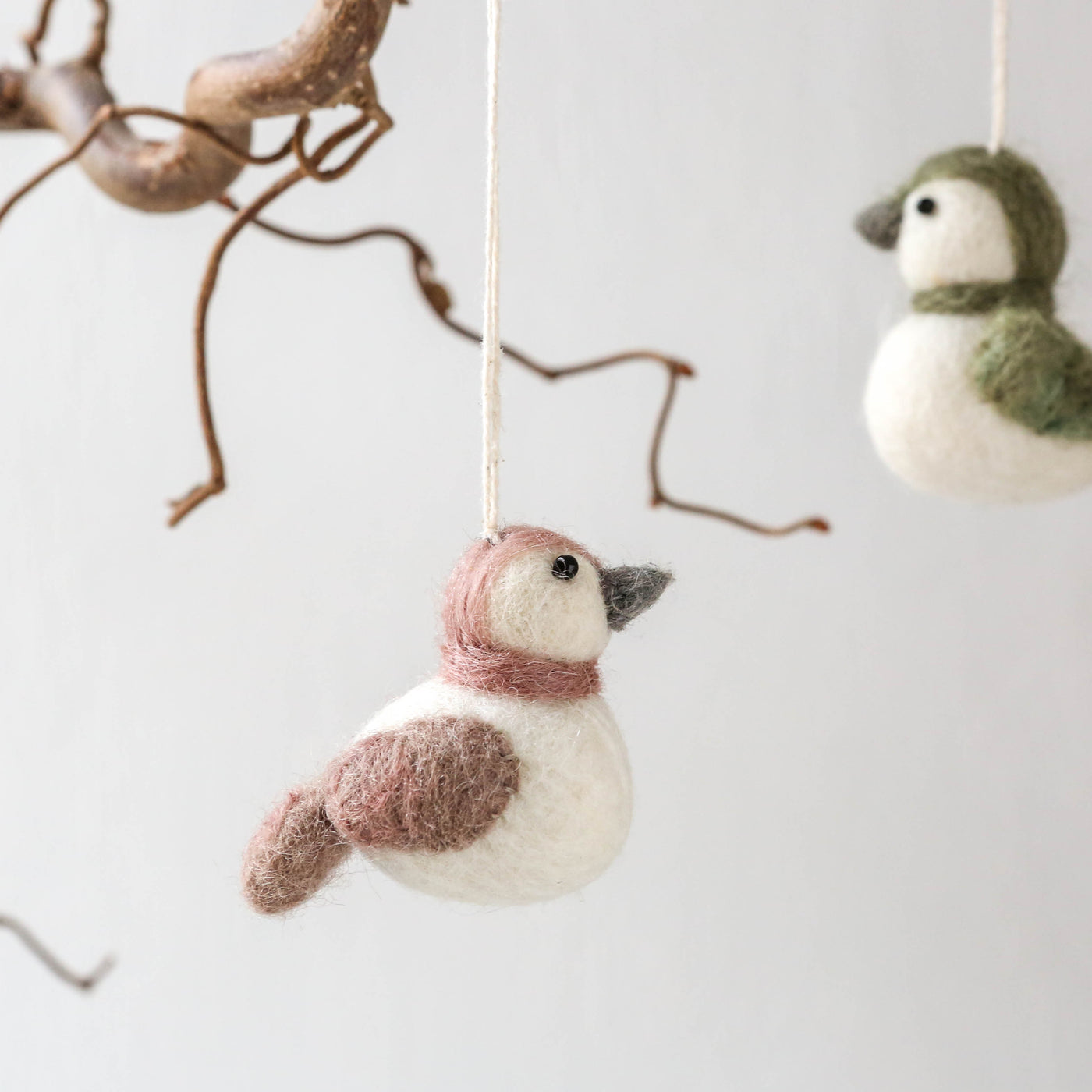 Felt Sparrow Hanging Decoration