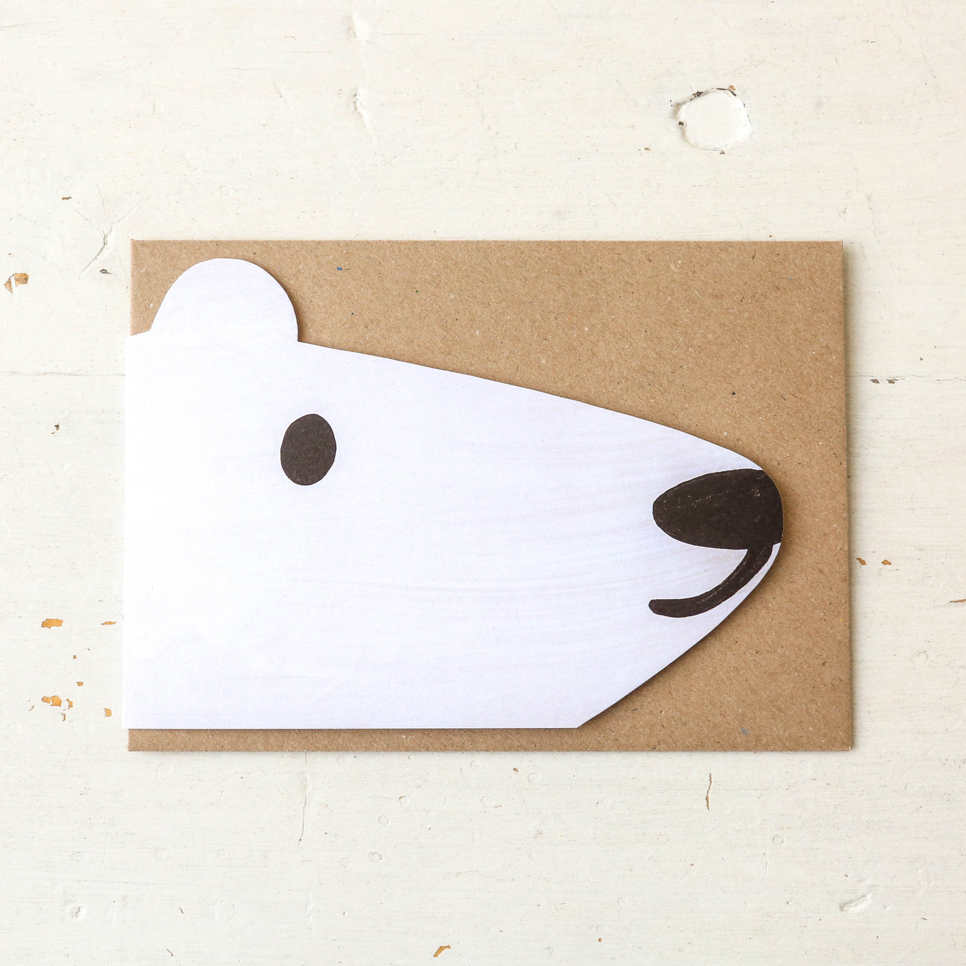 Polar Bear Cut Out Card